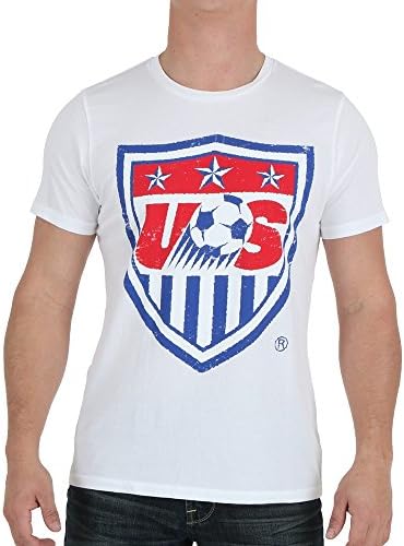 USA Soccer Team Logo Number 10 Adult White T-Shirt (Adult X-Large)