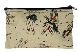 Canvas Hula Girl Dancer Print Cosmetic Bag