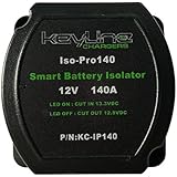 140 Amp Dual Battery Smart Isolator by KeyLine Chargers - VSR - Voltage Sensitive Relay Specially Designed for ATV, UTV, Boats, RV's, Campers 5th Wheels Off Road Vehicles Rhino Polaris Artic Cat ETC