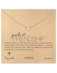 Dogeared Gold Pearls Of Friendship Boxed Necklace
