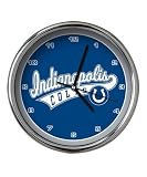 Indianapolis Colts Chrome Clock