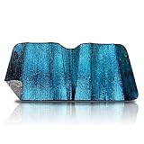 Teal Car Sun Shade, Reversible in Silver 27
