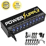 Donner DP-1 Guitar Pedal Power Supply 10 Isolated DC Output for 9V/12V/18V Effect Pedal