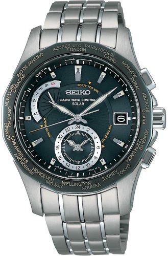 SEIKO (セイコー) 腕時計 BRIGHTZ ブライツ ワールドタイムソーラー 電波時計 SAGA003 メンズ