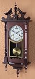 Brookwood Wall Clock Dark Cherry Finish