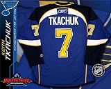 Keith Tkachuk Autographed/Hand Signed St. Louis Blues Blue Rebook Premier Jersey