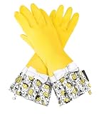 Gloveables® Yellow Gloves with Tulips