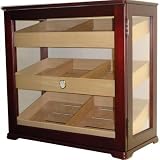 Huge Glass Display Cabinet Humidor 150+Capacity Cigars
