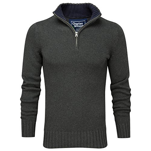 Charles Wilson Zip Neck Cotton Jumper
