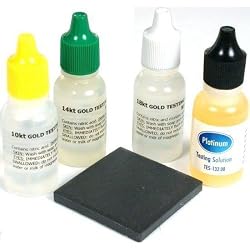 Gold Test Acid 10K 14K 18K Platinum & Testing Stone Kit