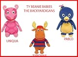TY~TYRONNE~PABLO & UNIQUA THE BACKYARDIGANS BEANIE BABIES