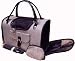 Houndstooth Print Tote Pet Dog Cat Carrier/Shoulder Purse With Matching Treats Purse Travel Airline Bag Black/Brown