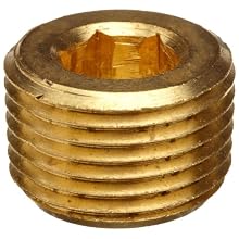 Lead Free Pipe Fitting, Countersink Plug, NPT Male X Female