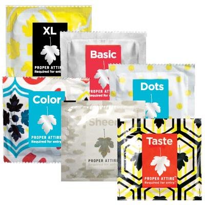 Proper Attire Condom Assortment 24 Pack