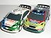 Micro Scalextric - Pair of Ford Focus WRC Rally Cars (BP Abu Dhabi and Eddie Stobart) - 1/64th Scale Slot Cars