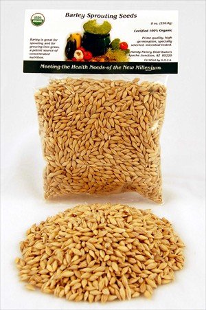 8 Oz.- Certificed Organic Barleys Seeds in sealed bag for Freshness Barleygrass Seed -... by Barley Grasses