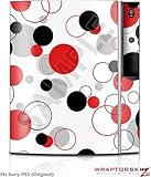 Sony PS3 Skin Lots of Dots Red on White