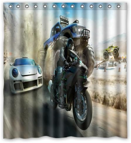 Infinite Pop Custom The Crew Wild Run Shower Curtain With Design 66"(w) x 72"(h) Inches Waterproof Mildew Fabric