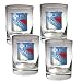 New York Rangers NHL 4pc Rocks Glass Set - Primary Logo by Great American Products