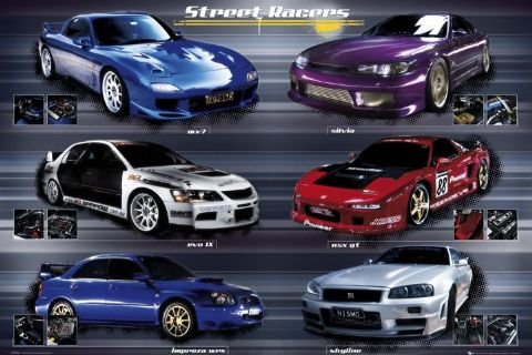 Empire Merchandising 159496 Street Racers Cars Poster Plakat, 91,5 x 61 cm