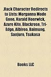 Hack Character Redirects to Lists: Morganna Mode Gone, Harald Hoerwick, Azure Kite, Blackrose, Tri-Edge, Albireo, Balmung, Sanjuro, Tsukasa-