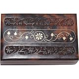 Gift Idea for Her Wooden Brass Inlay Work Jewelry Boxes (wc448a)