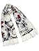 Dahlia Women's 100% Merino Wool Pashmina Scarf - Ink Painting Flower Style