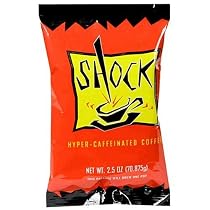 Shock Hyper-Caffeinated Coffee, 2.5-Ounce Pre-Ground Portion Packs