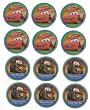 Disney Pixar Cars McQueen And Mater Cupcake Rings - 12 Rings