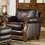 Ridgefield Leather Chair in Burgundy