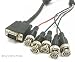 5x BNC Plugs / 15 Pin SVGA Plug Computer Lead 2m