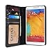 Galaxy Note 3 case, GMYLE Book Wallet Case Vintage for Samsung Galaxy Note 3 III N9000 - Black Crazy Horse Pattern PU Leather Wallet Stand Cover