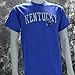 University of Kentucky Wildcats UK Basketball KY Arch Distressed Style T Shirt Blue