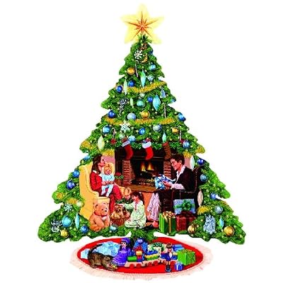 Cozy Christmas Shaped Jigsaw Puzzle by Higgins Bond 1000pc