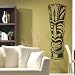 Tiki Totem pole 3 Wall Decal Black 13x48