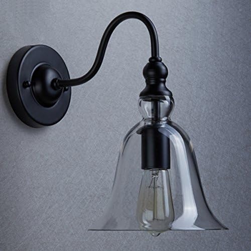 Ecopower Vintage Wall Mount Lighting 1 Light Glass Bell Shade Wall Sconce