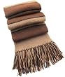 Handmade Pure Alpaca Natural Fiber Scarf - Dark Espresso Blend (Luxurious Men Gift Idea)