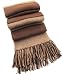 Handmade Pure Alpaca Natural Fiber Scarf - Dark Espresso Blend (Luxurious Men Gift Idea)