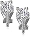 Sterling Silver AAA Cubic Zirconia Square Clip-On Earrings (1 cttw)
