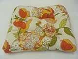 2 x Rectangular Outdoor Patio Bistro Cushions - Retro Design