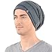 Stylish Mens Slouch Beanie Long Knit Cap Skull Hat Gray B734