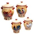 Golden Rooster 4-pc. Canister Set