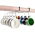 Under the Shelf 10-Hook Space Saver Espresso Cup Storage Drying Rack / Cupboard Mug Holder - MyGift&reg;