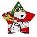 Star Ornament (2-Sided) of Snoopy Flying Pop Art Green Helmet