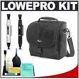 Lowepro Rezo 170 AW (Black) Camera Bag + Accessory Kit for Canon Rebel XSi, XS, XTi, 40D, Nikon D40, D60, D80, D200, D300, D700, Olympus Evolt E-410, E-420, E-510, E-520, and Sony Alpha A200, A300, A350, A700 Digital SLR Cameras