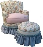 Angel Song Blossoms & Bows Princess Adult Stationary Ottoman