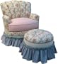 Angel Song Blossoms & Bows Princess Adult Rocker Glider Chair - Down Filled