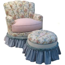 Angel Song Blossoms and Bows Princess Adult Rocker Glider Chair - Down Filled by Angel Song