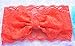 Qandsweet Baby Girl Soft Lace Hairbands with Hair Bow (6 Pack)