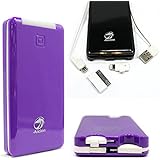 Areion 4000mah Portable Power Bank for all USB Charged Devices - Purple